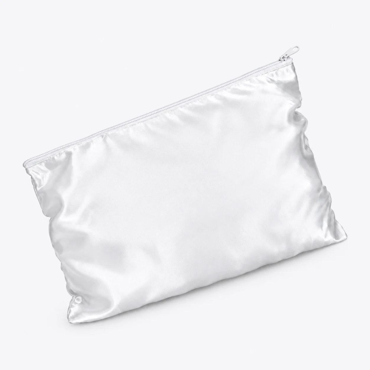 Zip satin bag